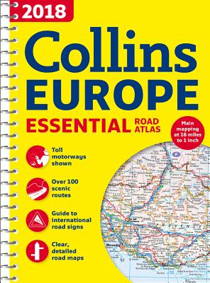 2018 Collins Europe Essential Road Atlas