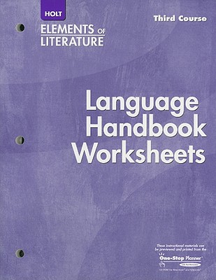 Elements of Literature Language Handbook Worksheet