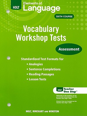 Holt Traditions Vocabulary Workshop: Vocabulary Workshop Tests