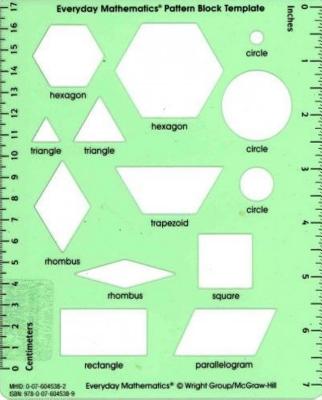 Everyday Mathematics 4, Grades 1-3, Pattern Block Template