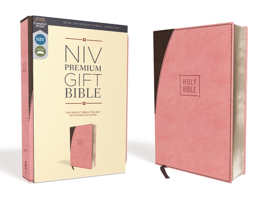 Niv, Premium Gift Bible, Leathersoft, Pink/Brown, Red Letter Edition, Comfort Print