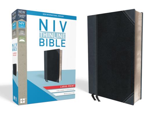 Image for NIV, THINLINE BIBLE, LARGE PRINT, LEATHERSOFT, BLACK/GRAY, RED LETTER EDITION, COMFORT PRINT
