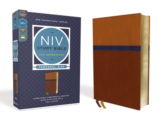 Image for NIV Study Bible, Fully Revised Edition, Personal Size, Leathersoft, Brown/Blue, Red Letter, Comfort Print