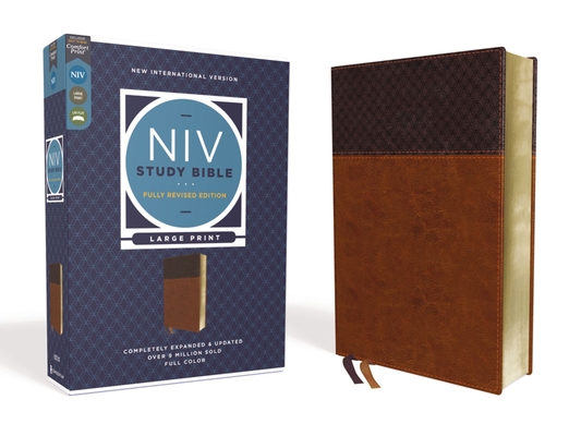 Image for NIV Study Bible, Fully Revised Edition, Large Print, Leathersoft, Brown, Red Letter, Comfort Print