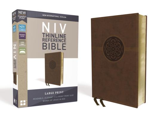 Image for NIV, Thinline Reference Bible, Large Print, Leathersoft, Brown, Red Letter Edition, Comfort Print