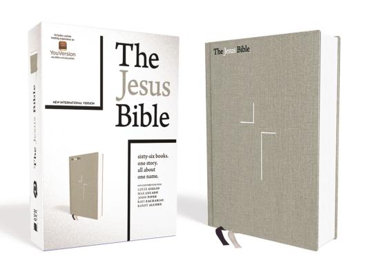 The Jesus Bible, NIV Edition, Cloth over Board, Gray Linen, Comfort Print