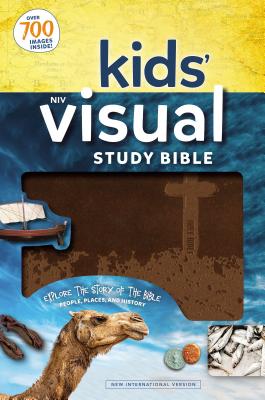 NIV, Kids' Visual Study Bible, Leathersoft, Bronze, Full Color Interior: Explore the Story of the Bible---People, Places, and History