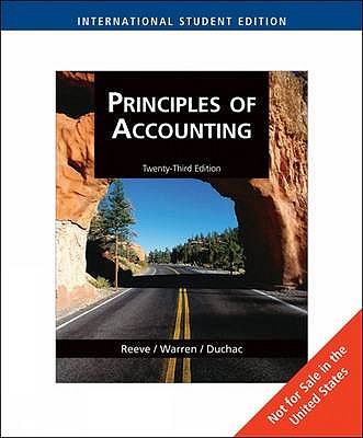 Principles of Accounting, International Edition