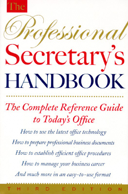 Image for The Professional Secretary's Handbook The Professional Secretary's Handbook