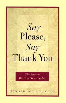 Image for Say Please, Say Thank You