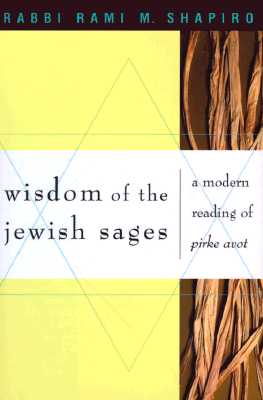 Image for Wisdom of the Jewish Sages: A Modern Reading of Pirke Avot Wisdom of the Jewish Sages: A Modern Reading of Pirke Avot
