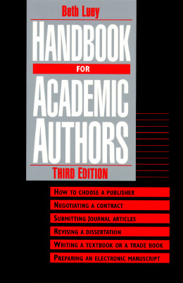 Image for Handbook for Academic Authors Handbook for Academic Authors
