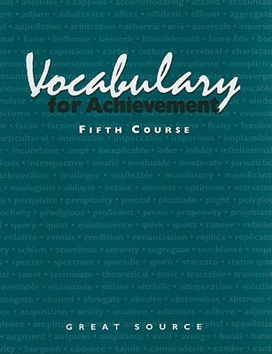 Great Source Vocabulary For Achievement: Fifth Course Grade 11 1998