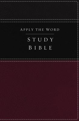 Image for "''NKJV, Apply the Word Study Bible (Imitation Leather, BurgundyBlack, Red Letter Edition)''"