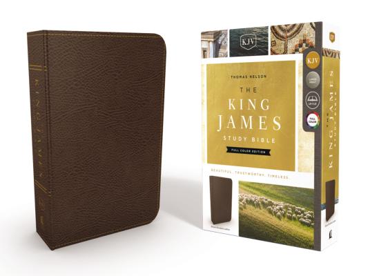 KJV, The King James Study Bible, Bonded Leather, Brown, Red Letter ...