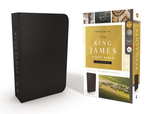 Image for KJV, The King James Study Bible, Genuine Leather, Black, Full-Color Edition