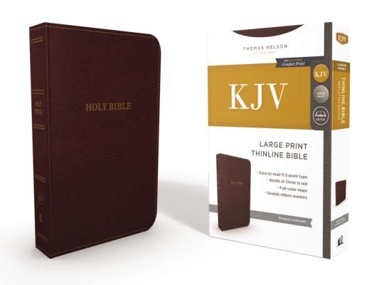 Image for KJV, THINLINE BIBLE, LARGE PRINT, LEATHERSOFT, BURGUNDY, RED LETTER EDITION, COMFORT PRINT: HOLY BIB