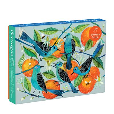 Image for Galison Naranjas Puzzle, 1,000 Piece Puzzle, 20â€x27â€, Fun and Challenging, Gorgeous and Colorful Illustration of Birds and Oranges, Art Jigsaw Puzzle with Birds for Families