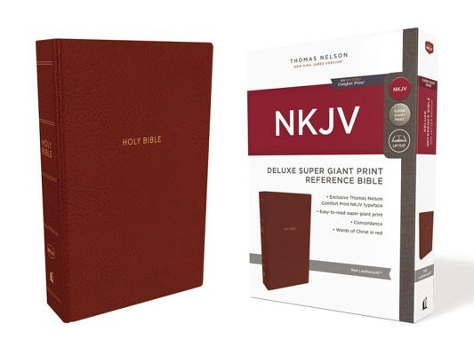 Image for "NKJV Comfort Print Deluxe Reference Bible, Super Giant Print, Imitation Leather, Red"