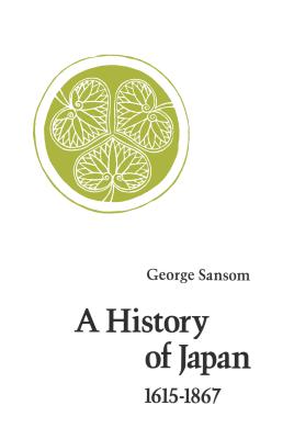 Image for A History of Japan: 1615-1867