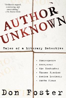 Image for Author Unknown: Tales of a Literary Detective