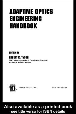 Adaptive Optics Engineering Handbook (Optical Science and Engineering)