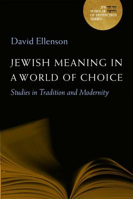 Image for Jewish Meaning in a World of Choice: Studies in Tradition and Modernity (A JPS Scholar of Distinction Book)