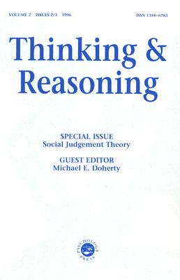 Social Judgement Theory: A Special Double Issue Of The Journal 
