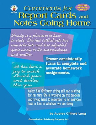 Comments for Report Cards and Notes Going Home