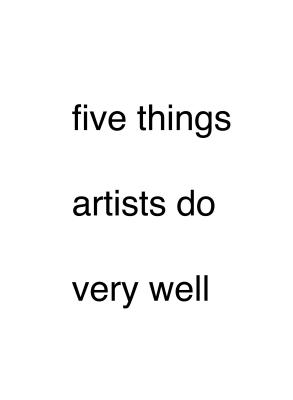 What Artists Do