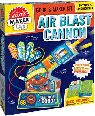 Klutz Air Blast Cannon: Maker Lab STEM Kit, Multi-Colored, 9.8'' x 2.5'' x 11.8'''