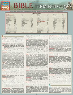 Bible Terminology (Quick Study Academic) Image for Bible Terminology (Quick Study Academic)