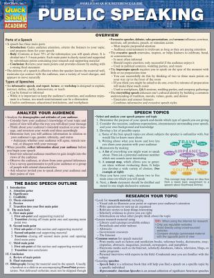 Public Speaking (Quick Study Academic)