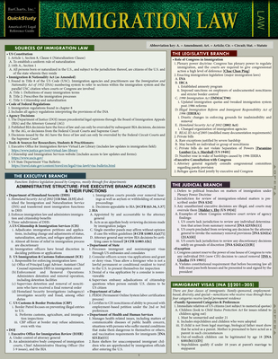 Image for Immigration Law: A Quickstudy Laminated Reference Guide Immigration Law: A Quickstudy Laminated Reference Guide