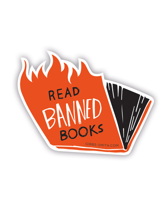 Image for Banned Books Sticker (flames)