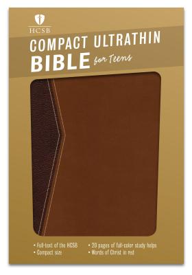 Image for HCSB Compact Ultrathin Bible for Teens, Walnut LeatherTouch