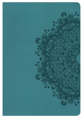 Image for HCSB Large Print Ultrathin Reference Bible, Teal LeatherTouch