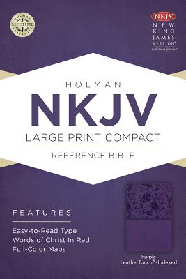 Image for NKJV Large Print Compact Reference Bible, Purple LeatherTouch, Indexed