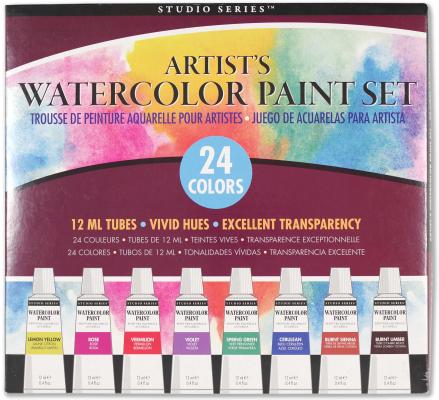 Studio Series Artist's Watercolor Paint Set (24 colors)