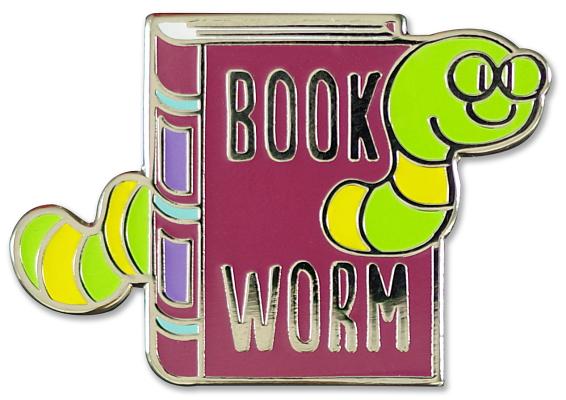 Image for Bookworm Hard Enamel Cloisonne Pin Set