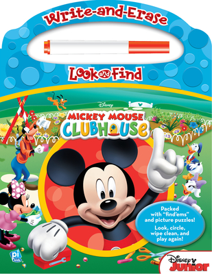 Disney - Mickey Mouse Clubhouse - Write-and-Erase Look and Find Wipe Clean Board - PI Kids