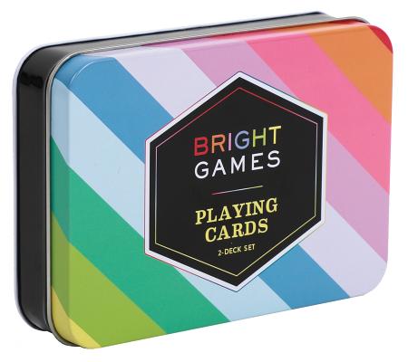 Image for Chronicle Books Bright Games 2-Deck Set of Playing Cards, Bright Colors