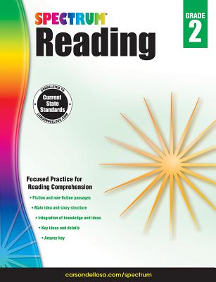 Spectrum 2nd Grade Reading Comprehension Workbooks, Nonfiction and Fiction Passages, Identifying Story Structure and Main Ideas, Reading Comprehension and Critical Thinking Skills (174 pgs)