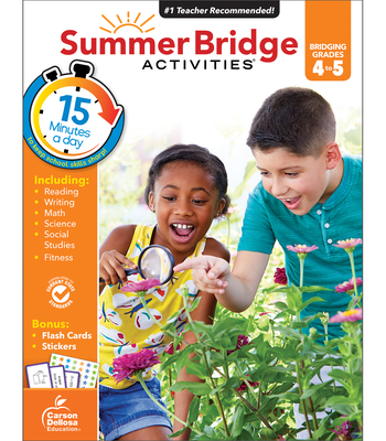Image for Summer Bridge Activities 4-5 Grade Workbooks, Math, Reading Comprehension, Writing, Science, Social Studies, Summer Learning 5th Grade Workbooks All Subjects With Flash Cards (160 pgs)