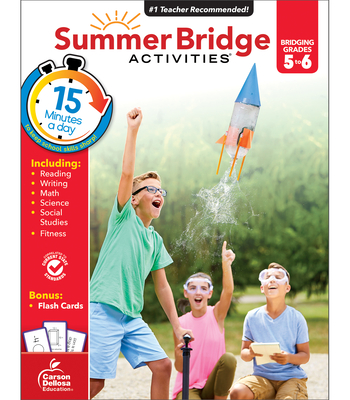 Image for Summer Bridge Activities 5-6 Grade Workbooks, Math, Reading Comprehension, Writing, Science, Social Studies, Summer Learning 6th Grade Workbooks All Subjects With Flash Cards (160 pgs)