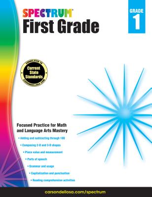 Spectrum 1st Grade Workbook Math, Language Arts, 320pgs