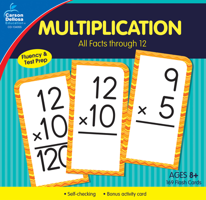 "Carson Dellosa Multiplication Flash Cards for Kids Ages 8+, Times ...
