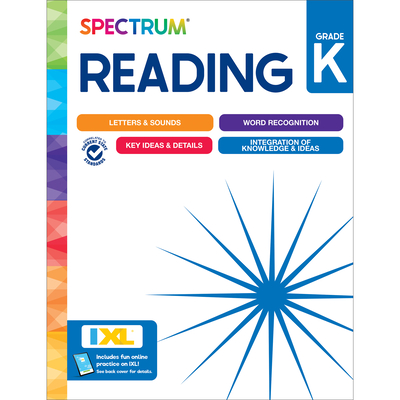 Spectrum Reading Kindergarten Workbooks, Activity Book Covering the Alphabet, Sight Words, and more Phonics for Kids Ages 5-6, Classroom or Homeschool Curriculum