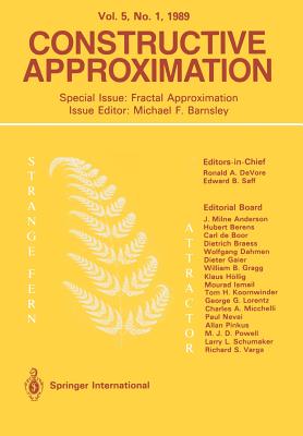 Constructive Approximation: Special Issue: Fractal Approximation