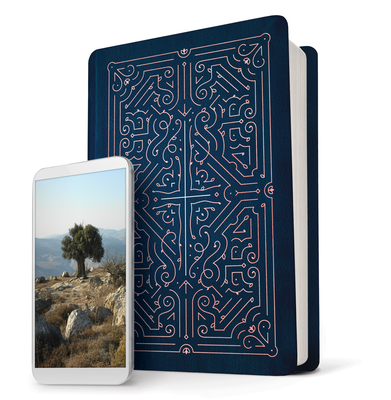Image for Filament Bible NLT (LeatherLike, Navy/Rose Gold): The Print+Digital Bible